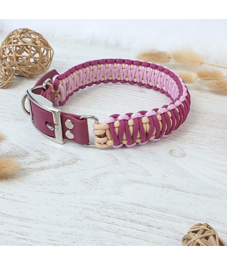 Collier TAO bordeaux crème
