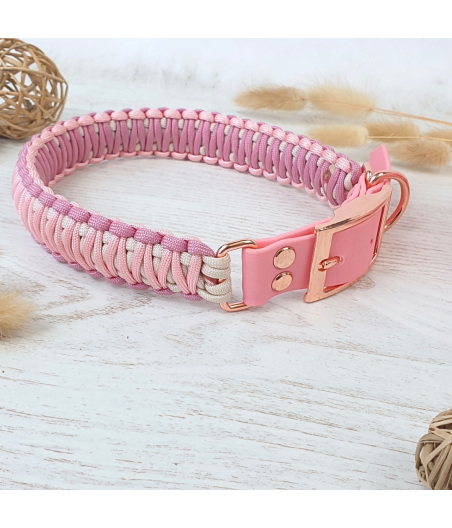 Collier TAO rose crème