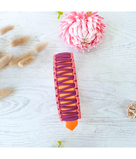 Collier NALA corail corde saumon bordeaux