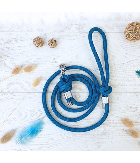 Laisse chic en corde – 10mm Lapis