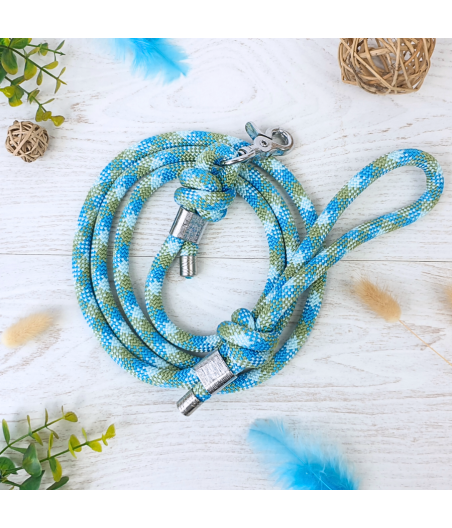 Laisse chic en corde – 10mm Bombay blue