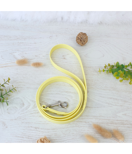 Laisse 1m50 biothane pastel jaune