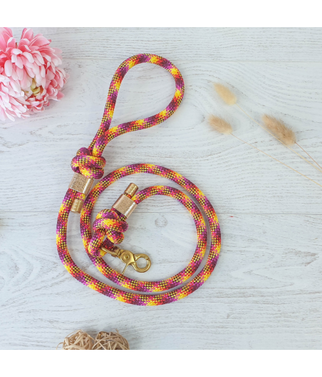 Laisse simple en corde – 10mm motif fuego