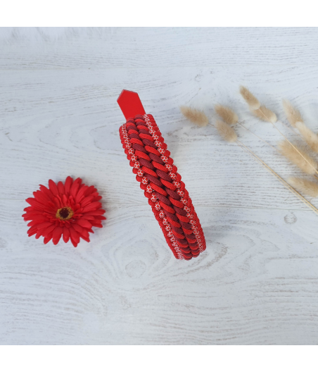 Collier en paracorde rouge KIBO