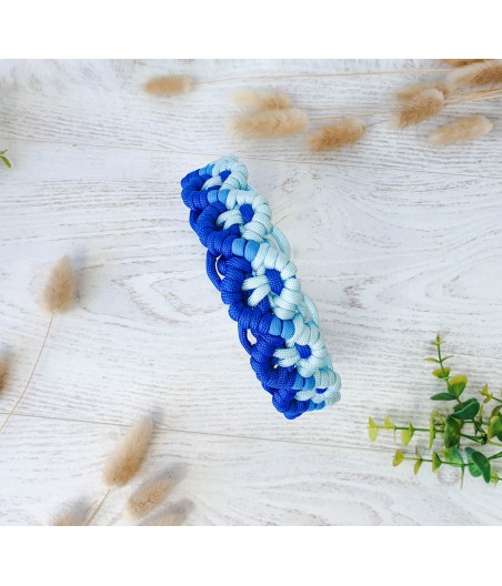 Collier paracorde Mélodie bleu clair et bleu foncé