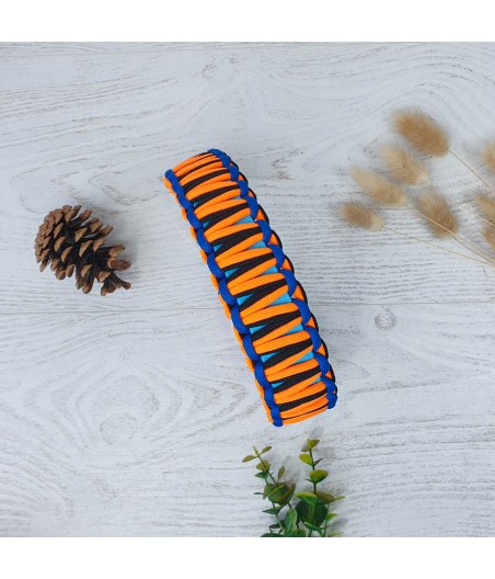 Collier NALA orange et bleu
