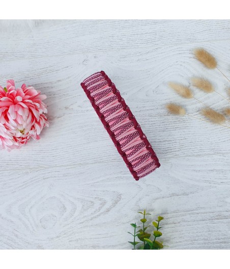 Collier NALA rose bordeaux