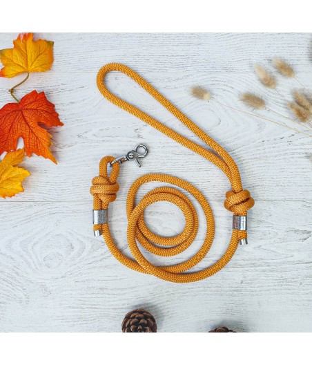 Laisse simple en corde – 1m60 - abricot