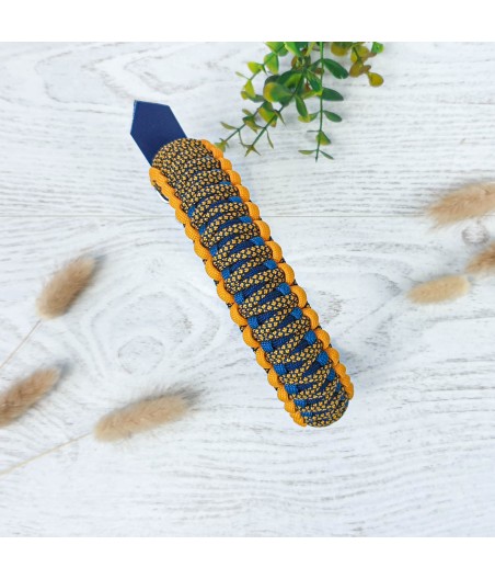 Collier TAO jaune et bleu 37-43cm