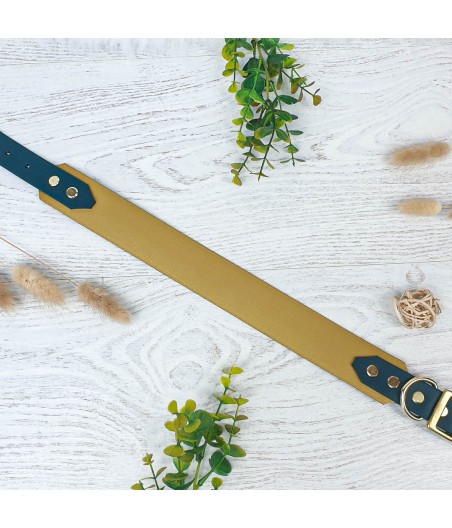 Collier RAJAN or et vert foncé