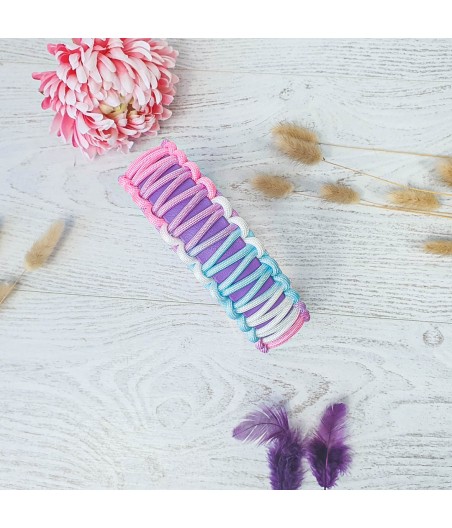 Collier biothane paracorde NALA corde bleu violette rose