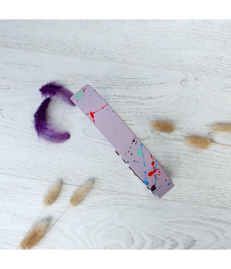 Collier biothane ASTON violet pastel