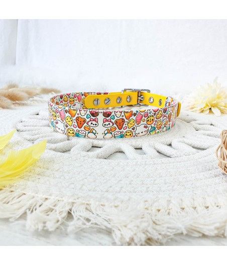 Collier biothane RAJAN cake kawaï 25mm