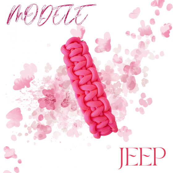Collier Jeep rose fluo...