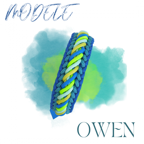 Collier OWEN vert et bleu